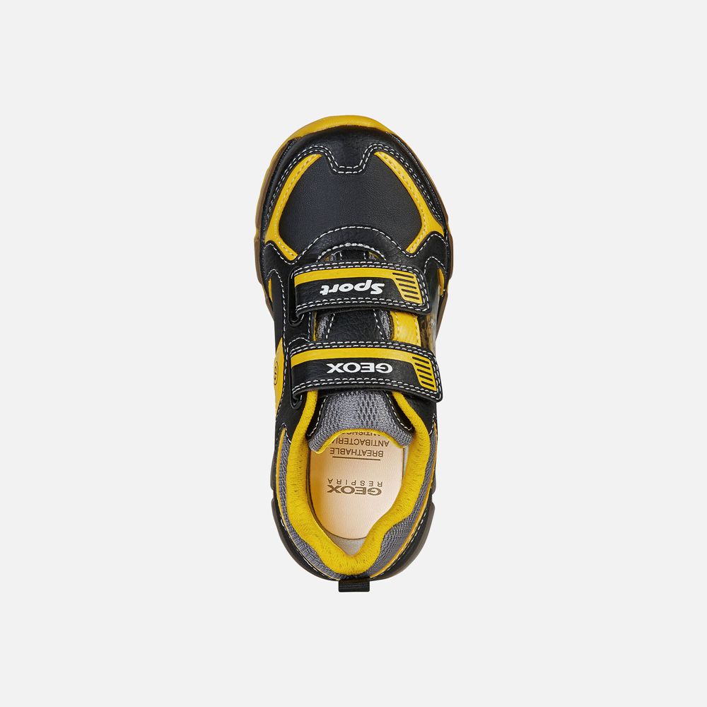 Tenis Geox Menino Pretas/Amarelas - Android - EUDIH0598